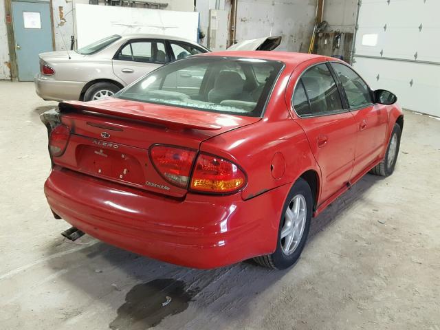 1G3NL52F33C157407 - 2003 OLDSMOBILE ALERO GL RED photo 4