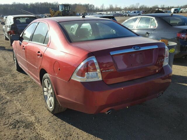 3FAHP08187R227643 - 2007 FORD FUSION SEL RED photo 3