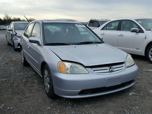 1HGES25772L033937 - 2002 HONDA CIVIC EX SILVER photo 1