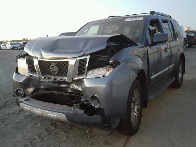 5N1BR18A28C603622 - 2008 NISSAN PATHFINDER BLUE photo 2