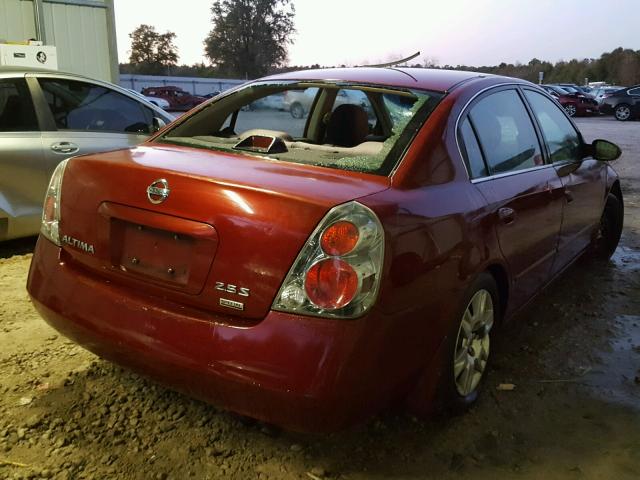 1N4AL11D56C160021 - 2006 NISSAN ALTIMA S BURGUNDY photo 4