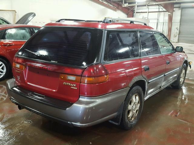 4S3BG6850W7617289 - 1998 SUBARU LEGACY 30T RED photo 4