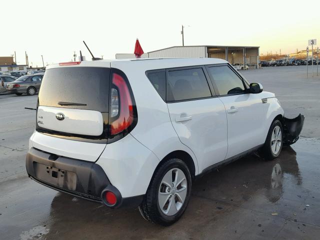 KNDJN2A23E7087151 - 2014 KIA SOUL WHITE photo 4