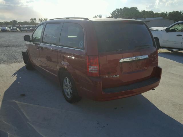 2A8HR54PX8R799292 - 2008 CHRYSLER TOWN & COU RED photo 3