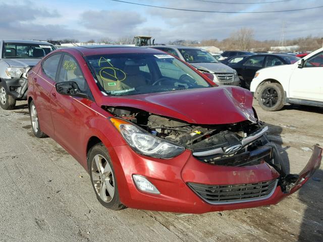 KMHDH4AE4DU501558 - 2013 HYUNDAI ELANTRA GL RED photo 1