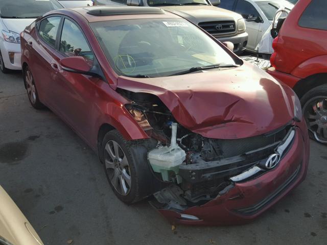 KMHDH4AE6DU511394 - 2013 HYUNDAI ELANTRA GL RED photo 1