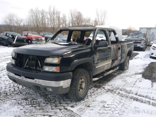 1GCHK23U45F935730 - 2005 CHEVROLET SILVERADO BLACK photo 2