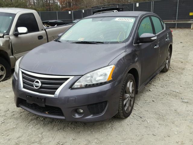 3N1AB7AP3FY285829 - 2015 NISSAN SENTRA S GRAY photo 2