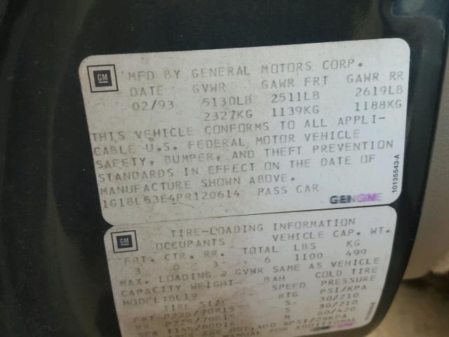 1G1BL53E4PR120614 - 1993 CHEVROLET CAPRICE CL 灰色 照片 10