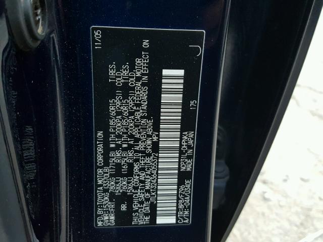 JTLKT324364055372 - 2006 TOYOTA SCION XB Көк фото 10