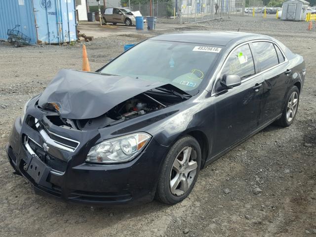1G1ZB5EB2AF277605 - 2010 CHEVROLET MALIBU LS შავი ფოტო 2