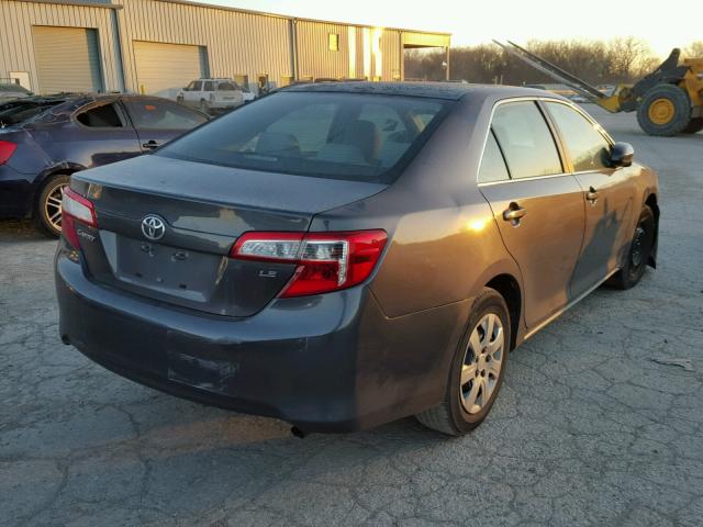 4T1BF1FK2DU216027 - 2013 TOYOTA CAMRY L GRAY photo 4