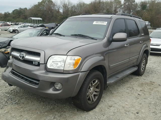 5TDZT38A95S263234 - 2005 TOYOTA SEQUOIA LI CHARCOAL photo 2