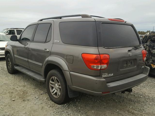 5TDZT38A95S263234 - 2005 TOYOTA SEQUOIA LI CHARCOAL photo 3