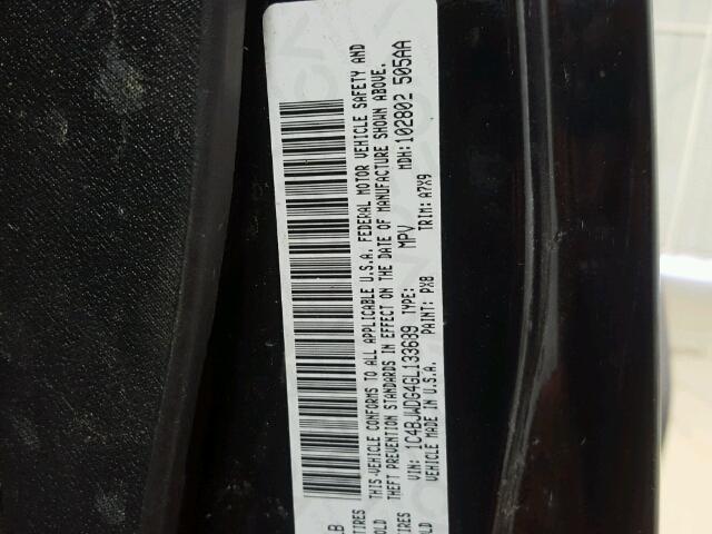 1C4BJWDG4GL133689 - 2016 JEEP WRANGLER U BLACK photo 10