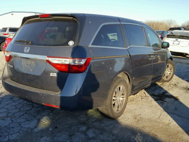 5FNRL5H4XBB027553 - 2011 HONDA ODYSSEY EX GRAY photo 4