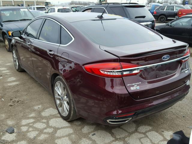 3FA6P0D99HR298693 - 2017 FORD FUSION TIT MAROON photo 3