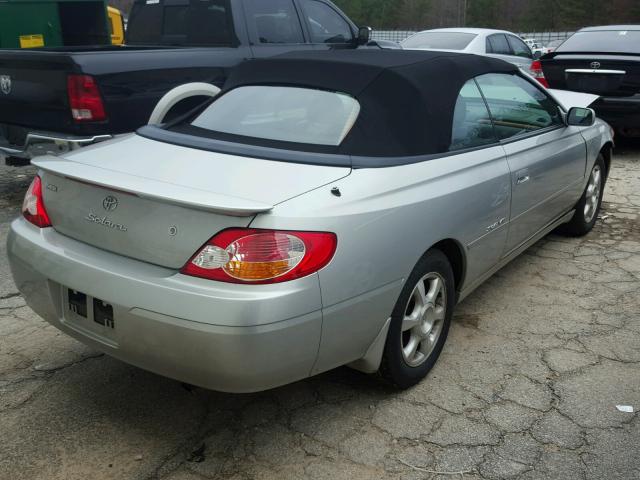 2T1FF28P32C569777 - 2002 TOYOTA CAMRY SOLA GRAY photo 4