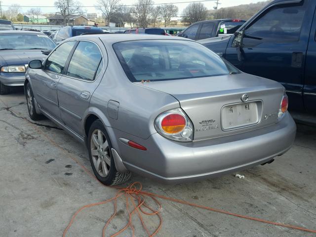 JN1DA31A02T314744 - 2002 NISSAN MAXIMA GLE SILVER photo 3