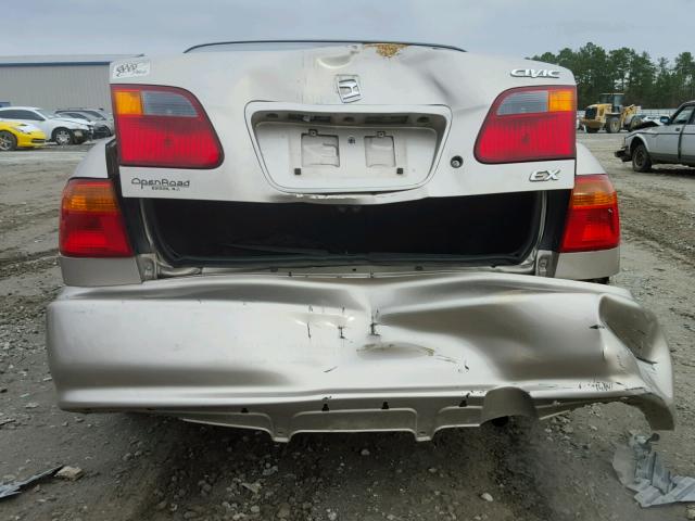 1HGEJ8642YL014232 - 2000 HONDA CIVIC EX 棕色 照片 9