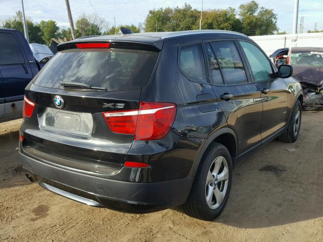 5UXWX5C50BL711580 - 2011 BMW X3 XDRIVE2 BLACK photo 4