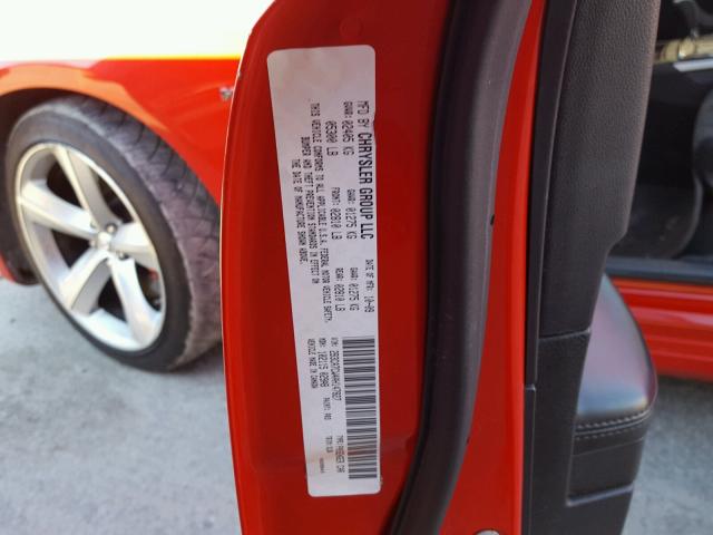 2B3CA7CW4AH147827 - 2010 DODGE CHARGER SR RED photo 10