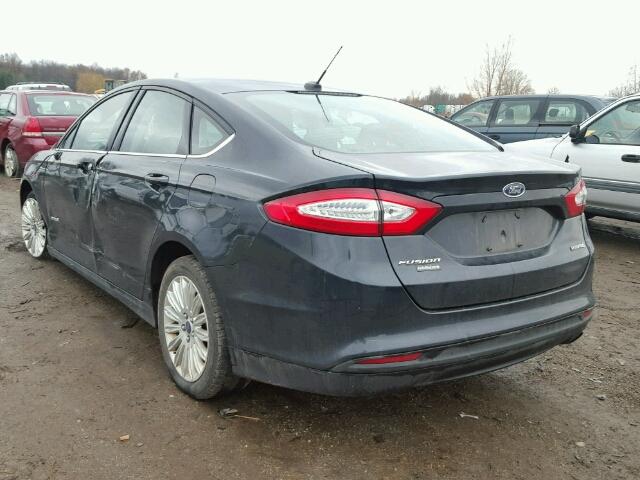 3FA6P0UU1ER352049 - 2014 FORD FUSION S H BLACK photo 3