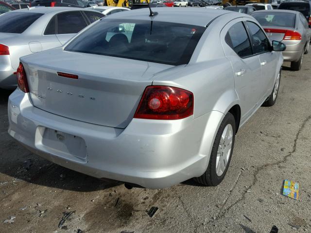 1C3CDZAB4CN322545 - 2012 DODGE AVENGER SE SILVER photo 4