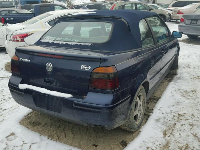 3VWDB61E8XM814300 - 1999 VOLKSWAGEN CABRIO GLS BLUE photo 4