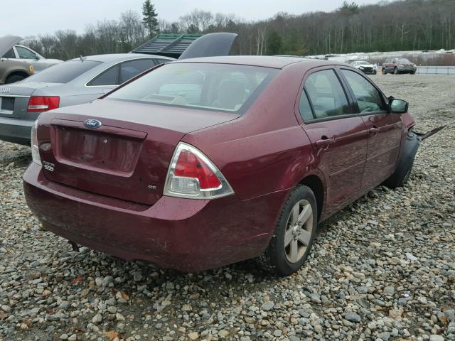 3FAFP07Z66R130793 - 2006 FORD FUSION SE MAROON photo 4