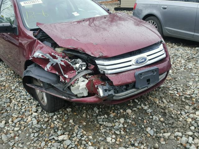 3FAFP07Z66R130793 - 2006 FORD FUSION SE MAROON photo 9