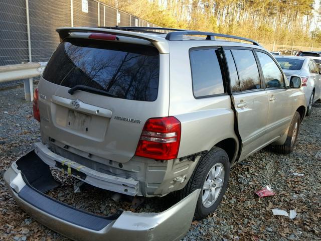 JTEHF21A030106646 - 2003 TOYOTA HIGHLANDER GOLD photo 4