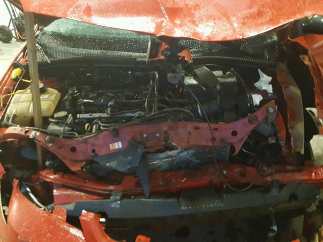 1FAHP34N37W116957 - 2007 FORD FOCUS ZX4 RED photo 7