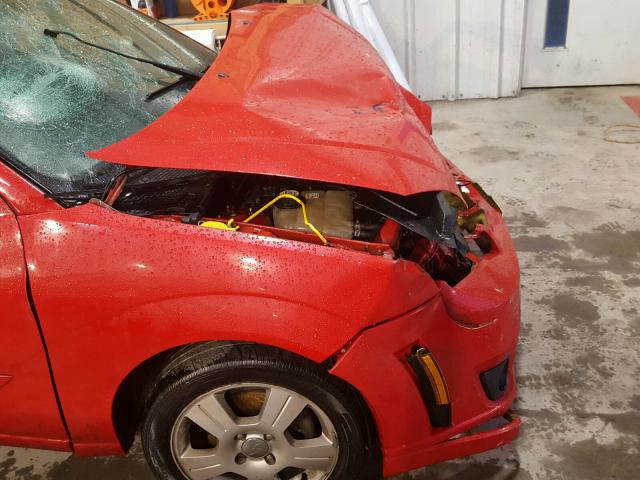 1FAHP34N37W116957 - 2007 FORD FOCUS ZX4 RED photo 9