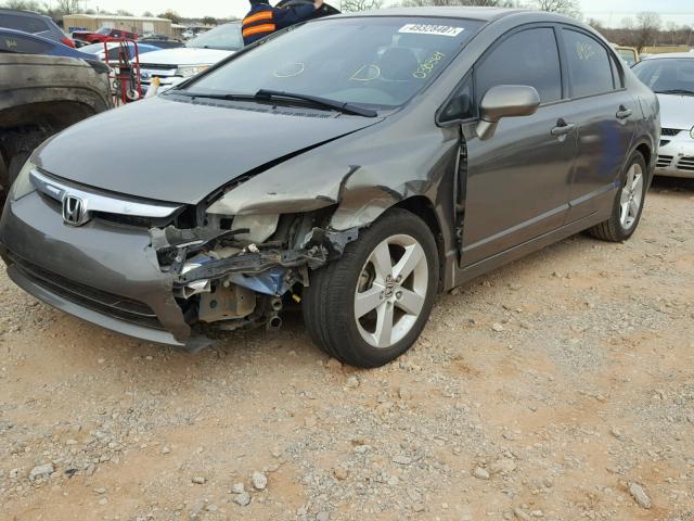 1HGFA16826L038364 - 2006 HONDA CIVIC EX GRAY photo 2