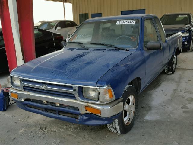 JT4RN93P4P5077814 - 1993 TOYOTA PICKUP 1/2 BLUE photo 2