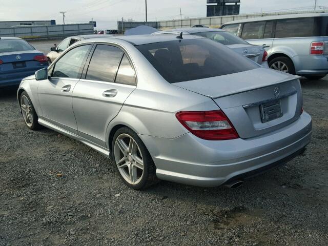 WDDGF5EB6AR130436 - 2010 MERCEDES-BENZ C 300 SILVER photo 3