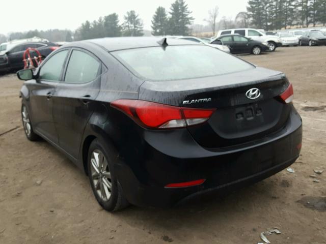 KMHDH4AE2EU087150 - 2014 HYUNDAI ELANTRA SE BLACK photo 3