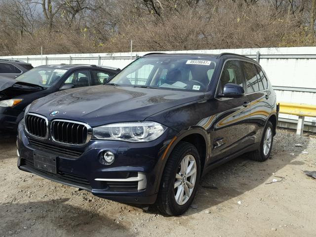 5UXKR0C53F0P18154 - 2015 BMW X5 XDRIVE3 BLUE photo 2