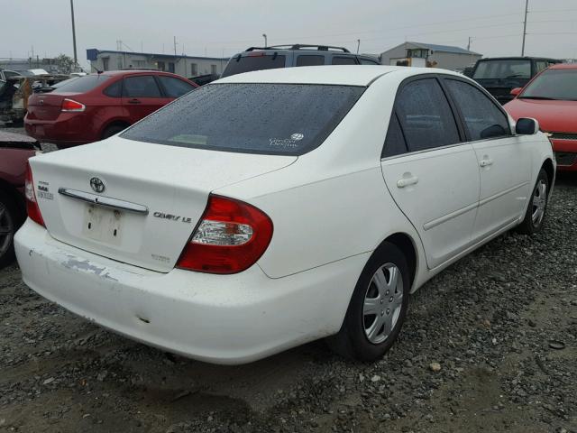 4T1BE32K93U255636 - 2003 TOYOTA CAMRY LE WHITE photo 4