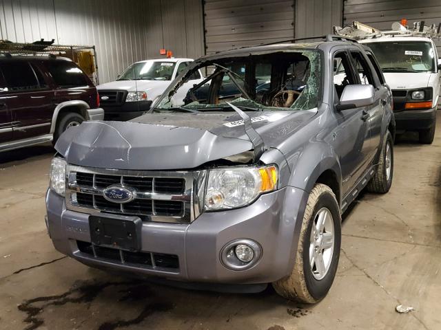 1FMCU59H98KA46378 - 2008 FORD ESCAPE HEV GRAY photo 2