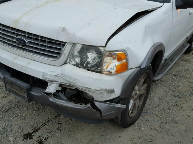 1FMDU63W03UC63378 - 2003 FORD EXPLORER X WHITE photo 9