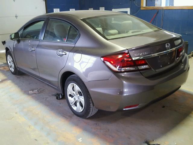 19XFB2F54FE045882 - 2015 HONDA CIVIC LX BROWN photo 3