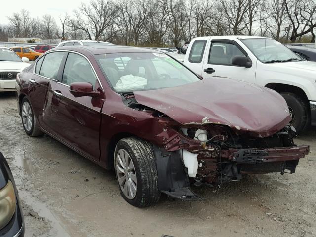 1HGCR2F89DA165929 - 2013 HONDA ACCORD EXL MAROON photo 1