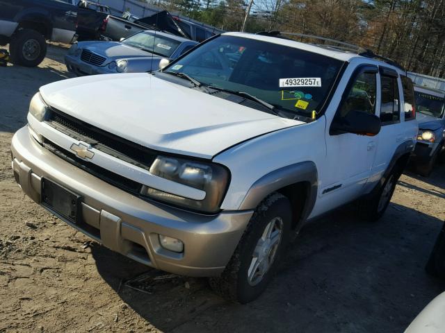 1GNDT13S322314350 - 2002 CHEVROLET TRAILBLAZE WHITE photo 2