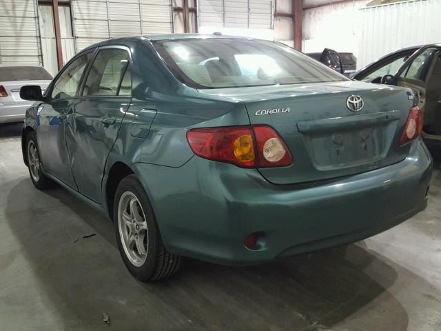 1NXBU40E99Z022080 - 2009 TOYOTA COROLLA BA GREEN photo 3