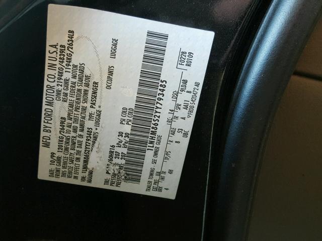 1LNHM86S2YY793485 - 2000 LINCOLN LS BLACK photo 10