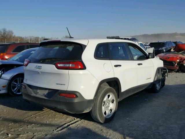 1C4PJLAB0GW280880 - 2016 JEEP CHEROKEE S WHITE photo 4