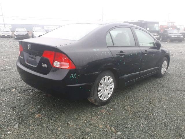 2HGFA15367H028781 - 2007 HONDA CIVIC DX BLACK photo 4