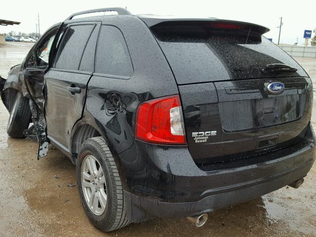 2FMDK3GC4BBB66757 - 2011 FORD EDGE SE BLACK photo 3